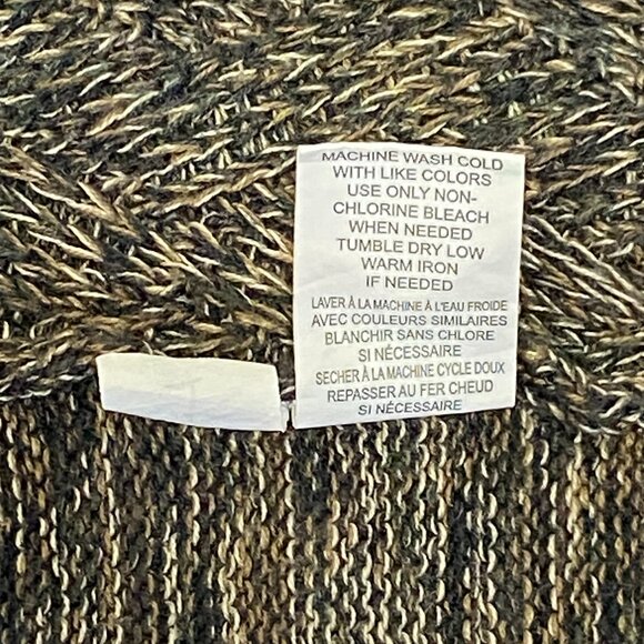 Method Long Sleeve Marled Mock Turtleneck 1/4 Zip Cable Knit Pull On Sweater XXL - Picture 12 of 12